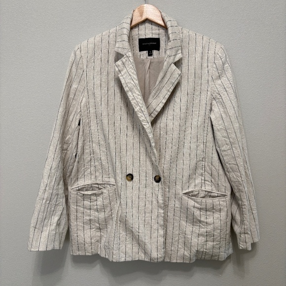Banana Republic Factory Oversized Linen Blend Double Breasted Blazer - 16 - Picture 1 of 7